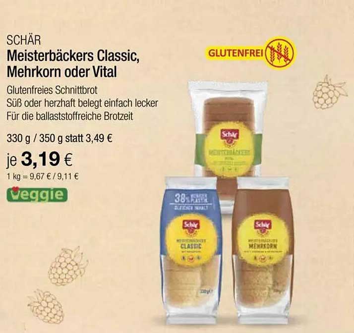 SCHÄR Meisterbäckers Classic, Mehrkorn oder Vital