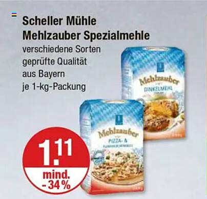 Scheller Mühle Mehlzauber Spezialmehle 1-kg-Packung