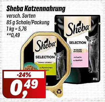 Sheba Katzennahrung - verschiedene Sorten 85 g Schale/Packung