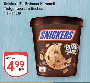 Snickers Eis Erdnuss-Karamell 450 ml