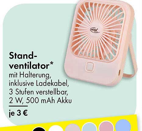 Standventilator mit Halterung