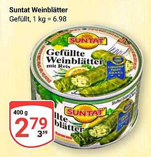 Suntat Gefüllte Weinblätter mit Reis, 400 g