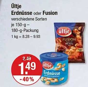 Ültje Erdnüsse oder Fusion 150-g- bis 180-g-Packung