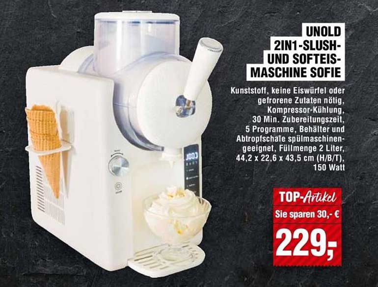 UNOLD 2IN1-SLUSH- UND SOFTEISMASCHINE SOFIE