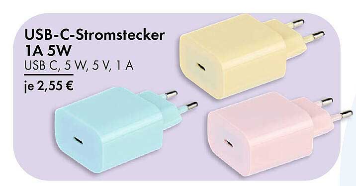 USB-C-Stromstecker 1A 5W