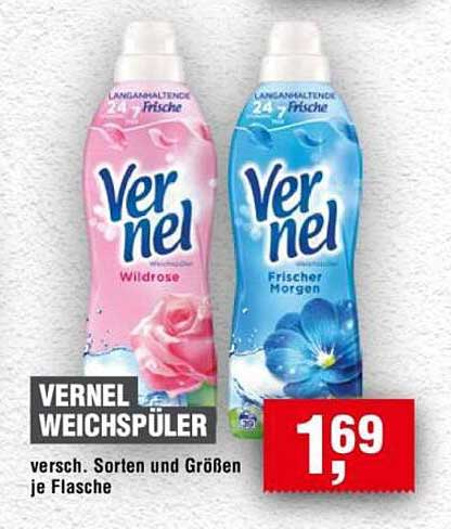 VERNEL WEICHSPÜLER - VERSCH. SORTEN UND GRÖßEN JE FLASCHE