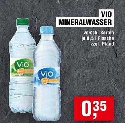 VIO MINERALWASSER - Verschiedene Sorten je 0,5 l Flasche
