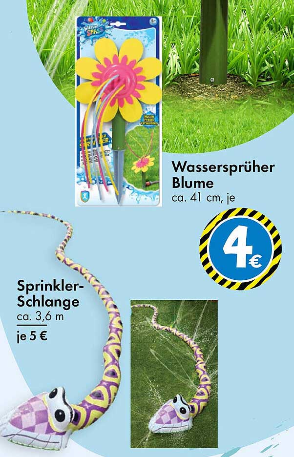Wassersprüher Blume und Sprinkler-Schlange