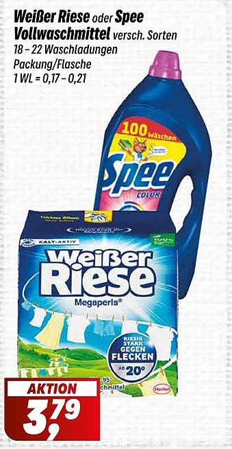 Weißer Riese oder Spee Vollwaschmittel – Aktion vom 09.06.2025 bis 14.06.2025