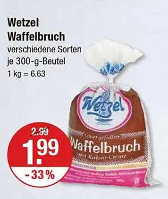 Wetzel Waffelbruch – verschiedene Sorten je 300-g-Beutel