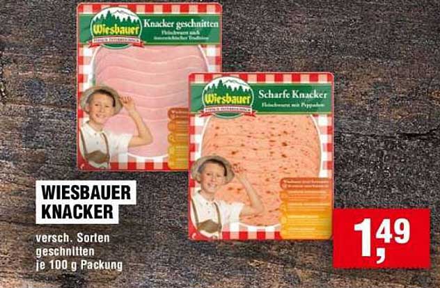 Wiesbauer Knacker - verschiedene Sorten, je 100 g Packung