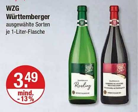 WZG Württemberg - Ausgewählte Sorten je 1-Liter-Flasche
