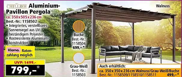 Aluminium-Pavillon Pergola