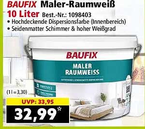 BAUFIX Maler-Raumweiß 10 Liter