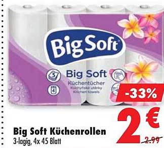 Big Soft Küchenrollen 3-lagig, 4x 45 Blatt