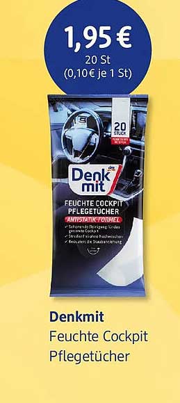 Denkmit Feuchte Cockpit Pflegetücher