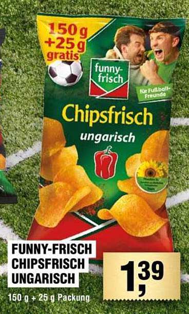 Funny-Frisch Chipsfrisch Ungarisch 150 g + 25 g gratis