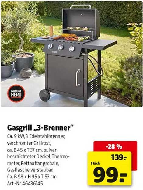 Gasgrill „3-Brenner“