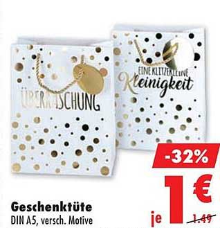 Geschenktüte DIN A5, versch. Motive