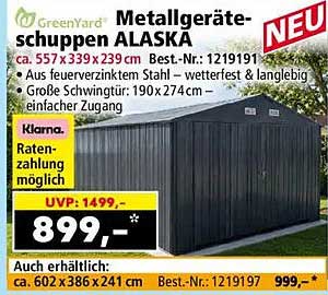 Metallgeräte-schuppen ALASKA