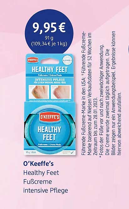 O'Keeffe's Healthy Feet Fußcreme intensive Pflege