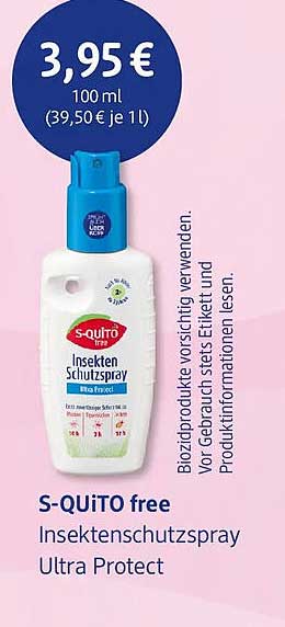 S-QUiTO free Insektenschutzspray Ultra Protect
