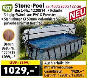Stone-Pool ca. 400 x 200 x 122 cm