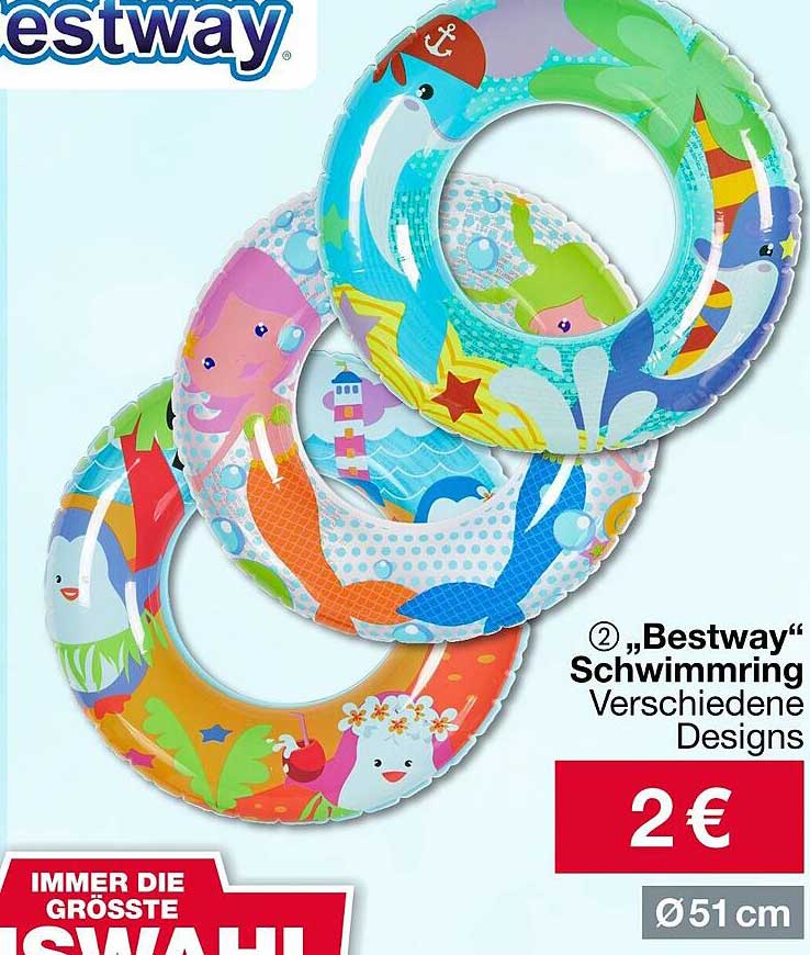 2 "Bestway" Schwimmring Verschiedene Designs