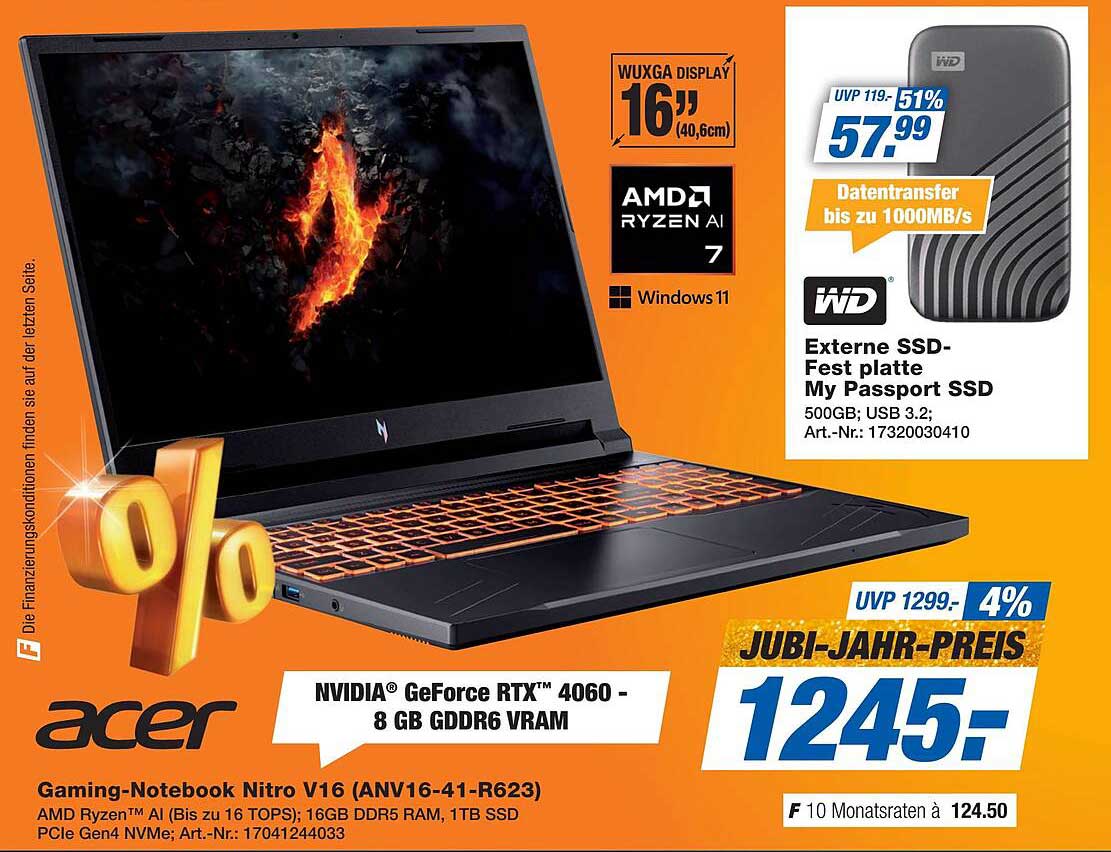 ACER Gaming-Notebook Nitro V16 (ANV16-41-R623)