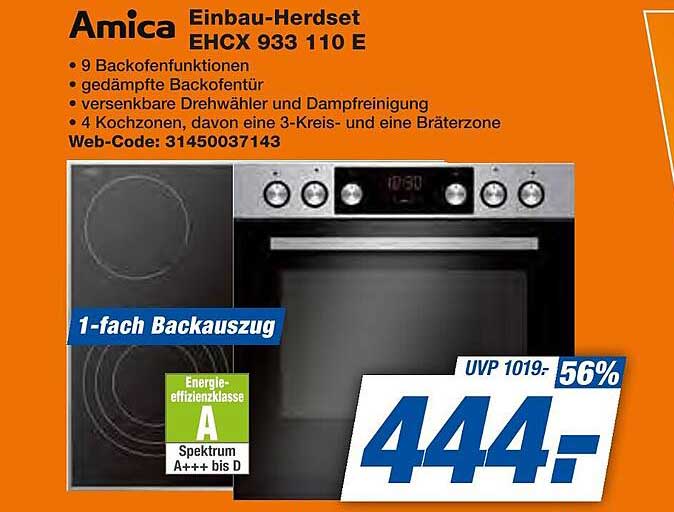 Amica Einbau-Herdset EHCX 933 110 E