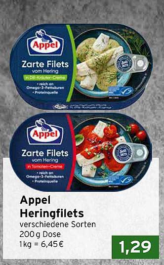 Appel Heringfilets 200 g Dose – Verschiedene Sorten