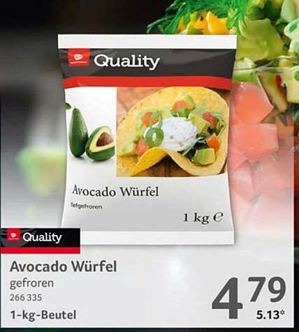 Avocado Würfel - gefroren im 1-kg-Beutel