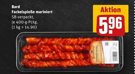 Bard Fackelspieße mariniert, je 400-g-Pckg.