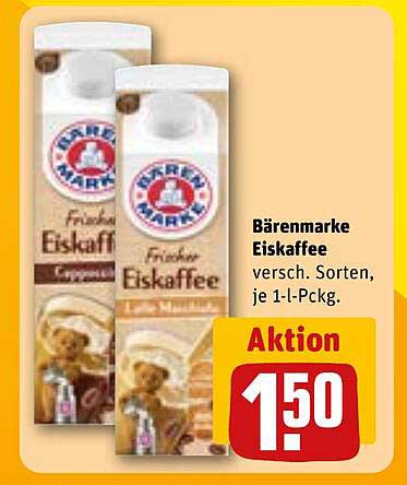 Bärenmarke Eiskaffee, verschiedene Sorten, je 1-l-Pckg.