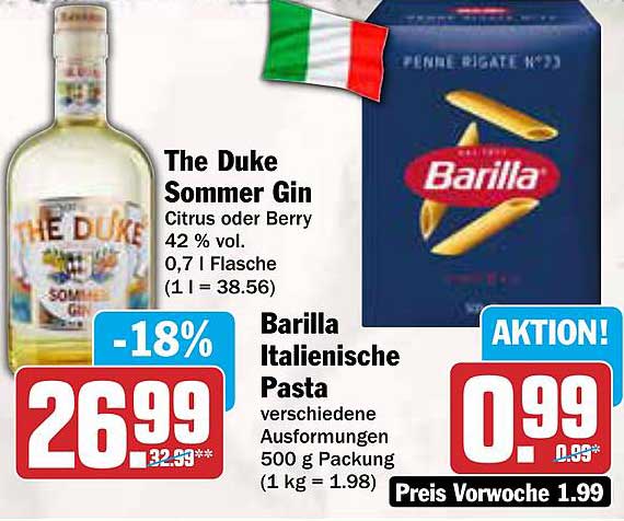 Barilla Italienische Pasta - Aktionspreis 0,99 €