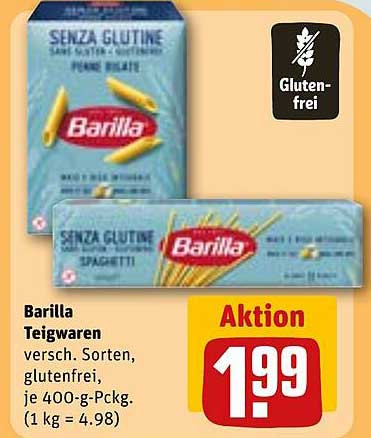 Barilla Teigwaren - Verschiedene Sorten, glutenfrei