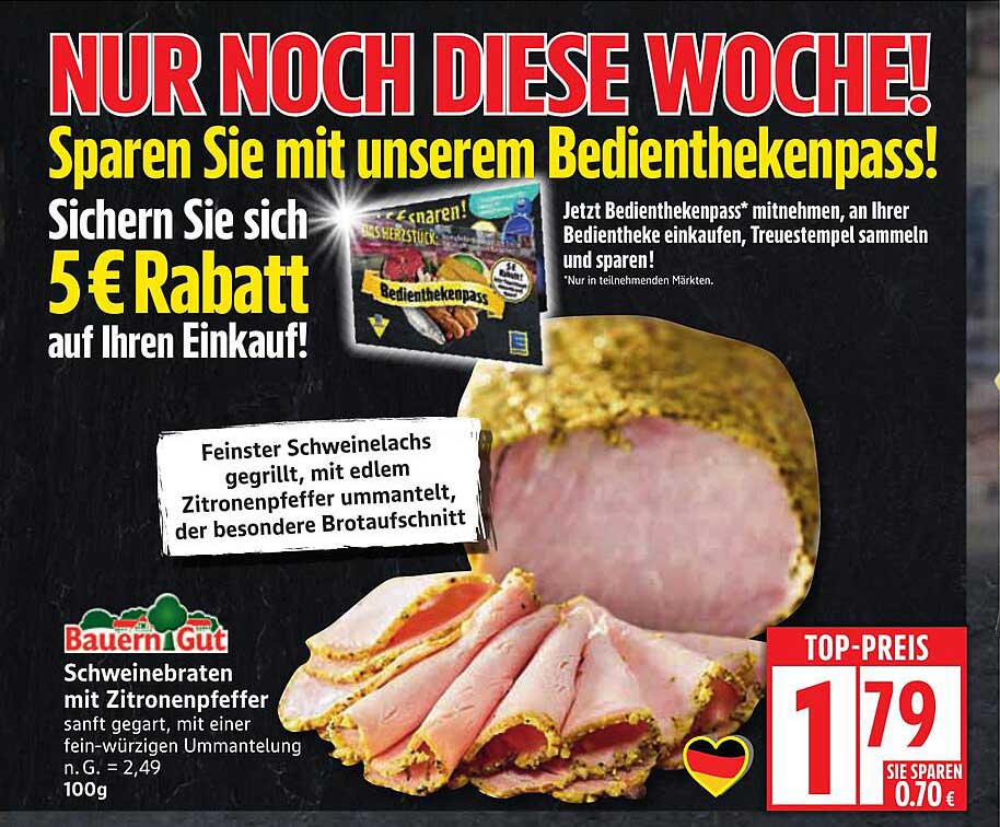 Bauern Gut Schweinebraten mit Zitronenpfeffer