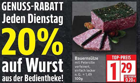 Bauernsülze mit Petersilie verfeinert, einfach lecker
