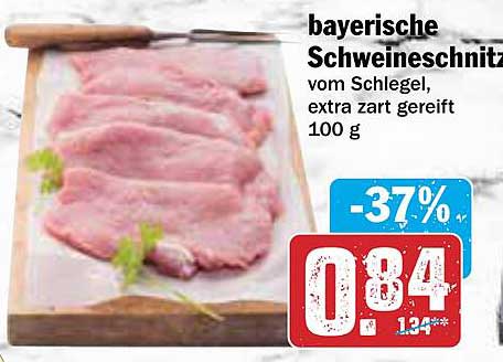 Bayerische Schweineschnitzel vom Schlegel, extra zart gereift, 100 g