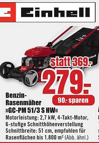 Benzin-Rasenmäher "GC-PM 51/3 S HW" von Einhell