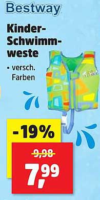 Bestway Kinder-Schwimmweste – 19% reduziert