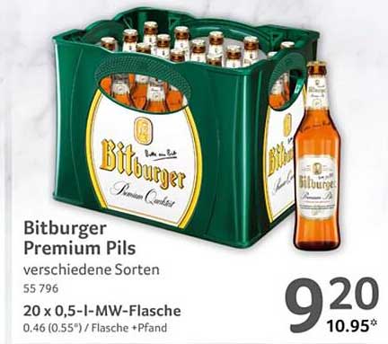 Bitburger Premium Pils - 20 x 0,5-Liter-Flaschen