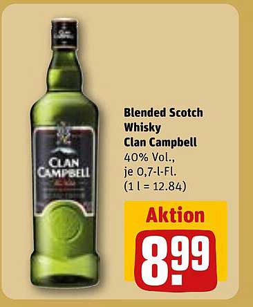 Blended Scotch Whisky Clan Campbell 0,7 l Flasche