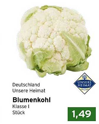 Blumenkohl Klasse I Stück