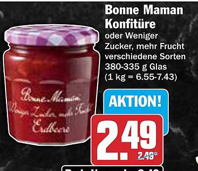 Bonne Maman Konfitüre oder weniger Zucker, mehr Frucht - verschiedene Sorten