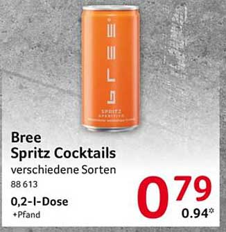 Bree Spritz Cocktails verschiedene Sorten 0,2 l Dose