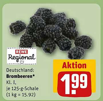 Brombeeren Kl. I, je 125-g-Schale