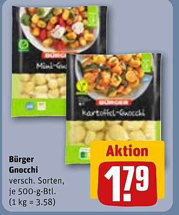Bürger Gnocchi – vielseitige Genüsse für jeden Geschmack