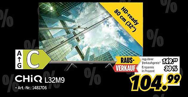 Chiq L32M9 – HD-Ready Fernseher 80 cm (32")