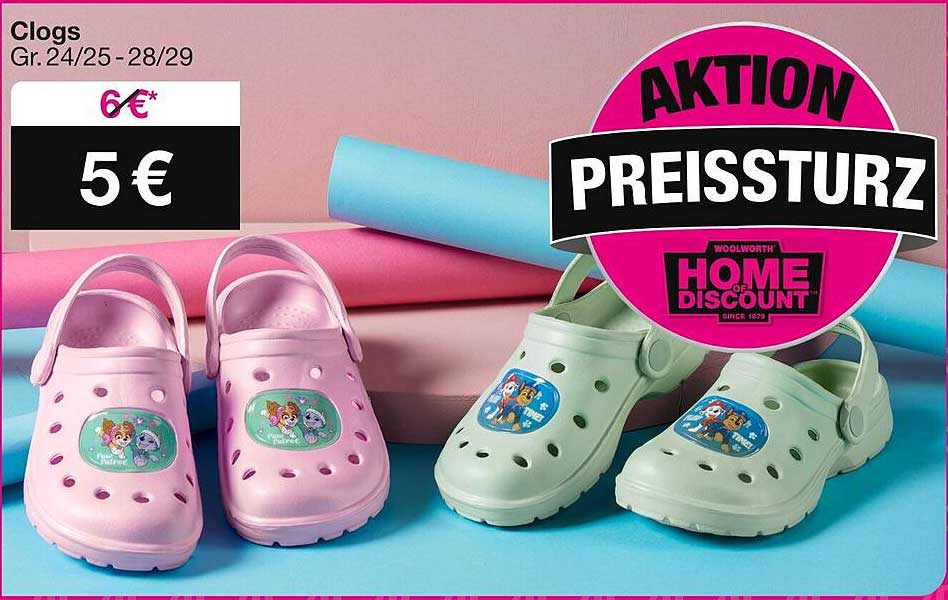 Clogs für Kinder in verschiedenen Größen